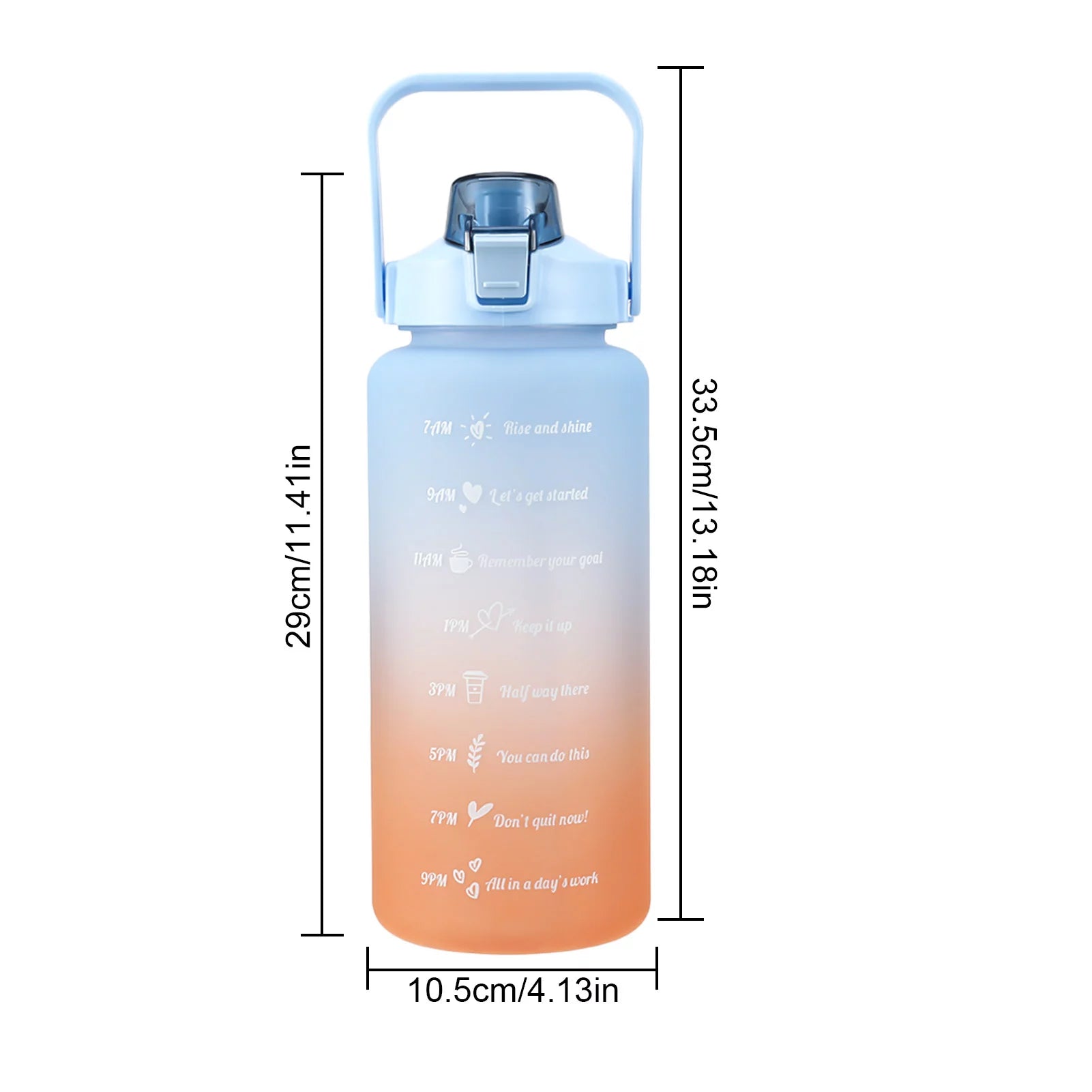 Perfect Size & Easy to Carry: the 64 Oz Water Bottle