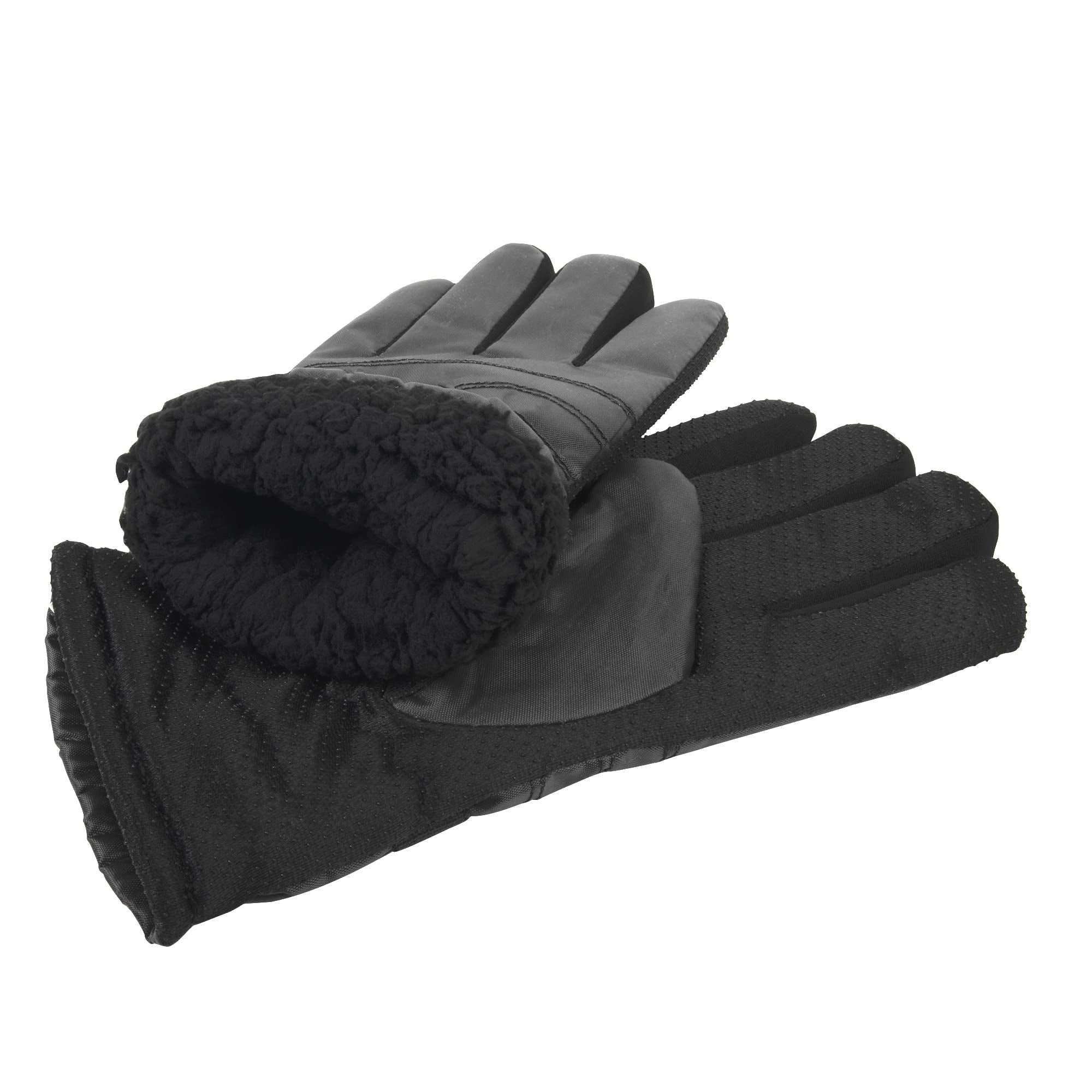 1 Pair of Adult One Size Insulated Waterproof Windproof Cold Winter Weather Gloves for Snow, Wind, Rain, Hail, Freezing Temperatures and Harsh Climates in Gray