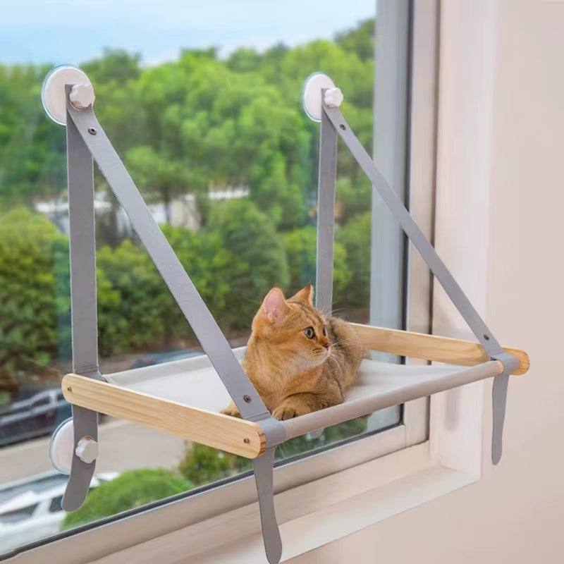Foldable Cat Hanging Bed Window Suction Cups Pet Hammock Aerial House Kitten Climbing Seat Comfortable Pet Accessories