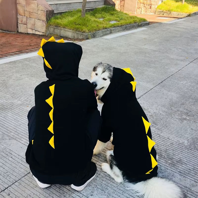 Pet Matching Clothes Cartoon Dog Hoodie Warm Dogs Pets Clothing Medium Large Dogs Costume Ropa Perro Labrador Big Pet Clothes