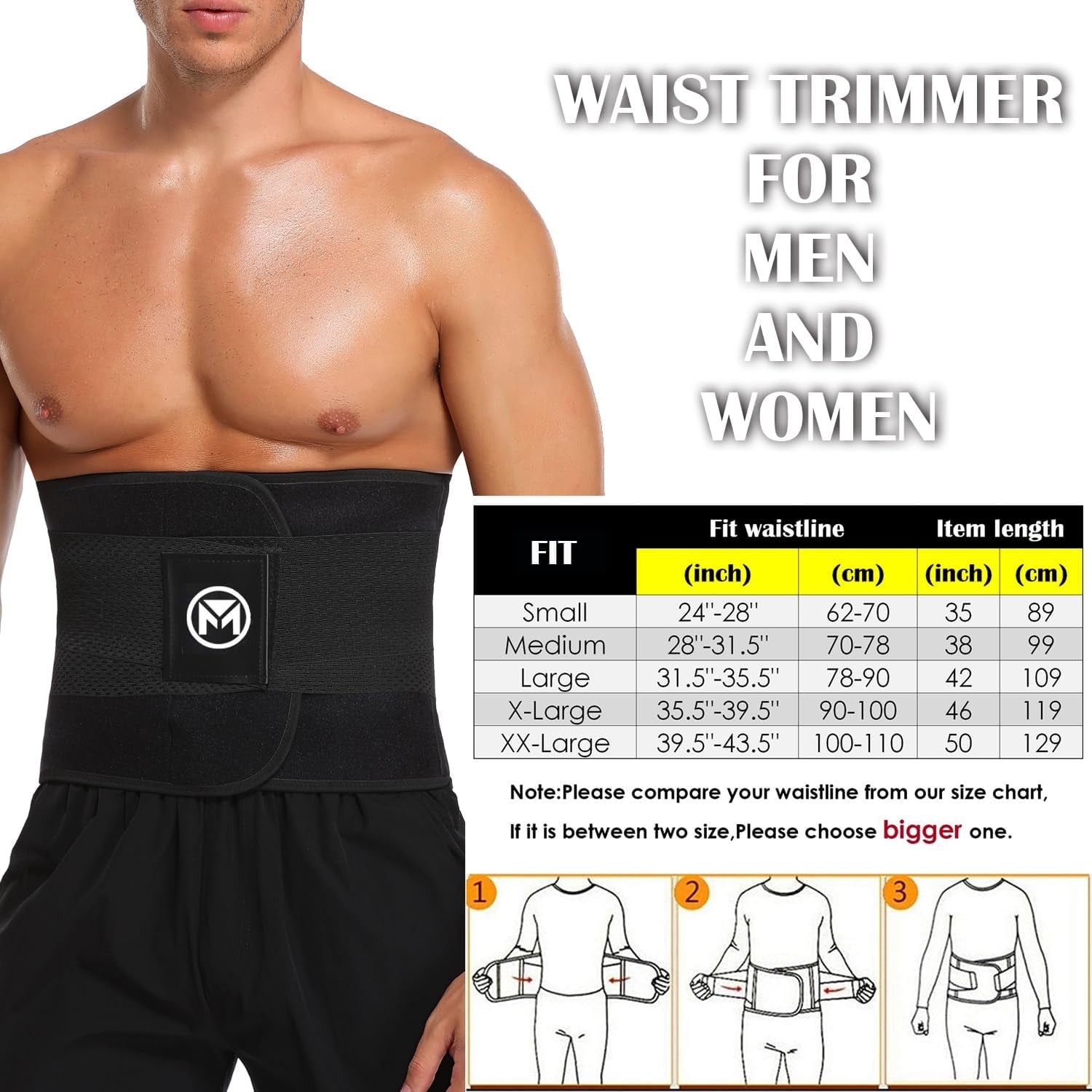 Waist Trainer Belt for Women or Men Waist Trimmer Workout Fitness Back Support Belts