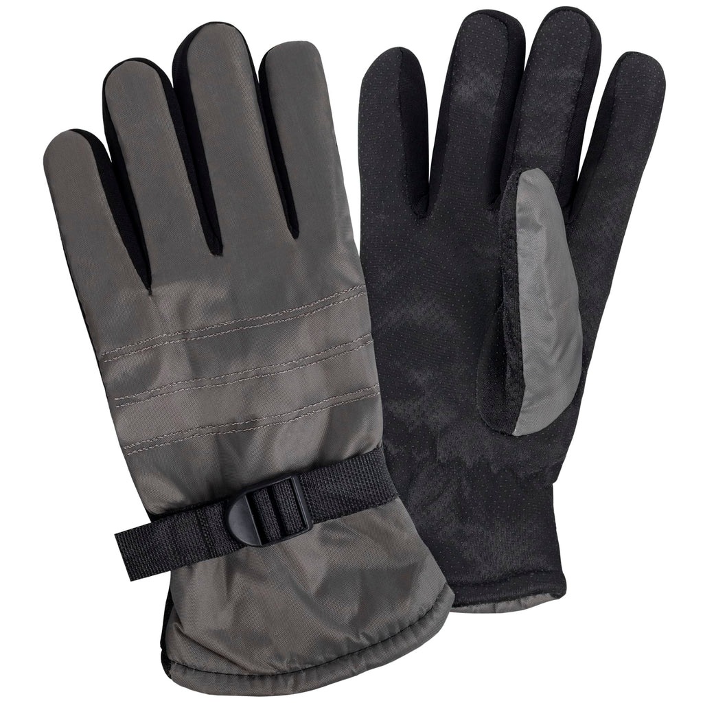 1 Pair of Adult One Size Insulated Waterproof Windproof Cold Winter Weather Gloves for Snow, Wind, Rain, Hail, Freezing Temperatures and Harsh Climates in Gray