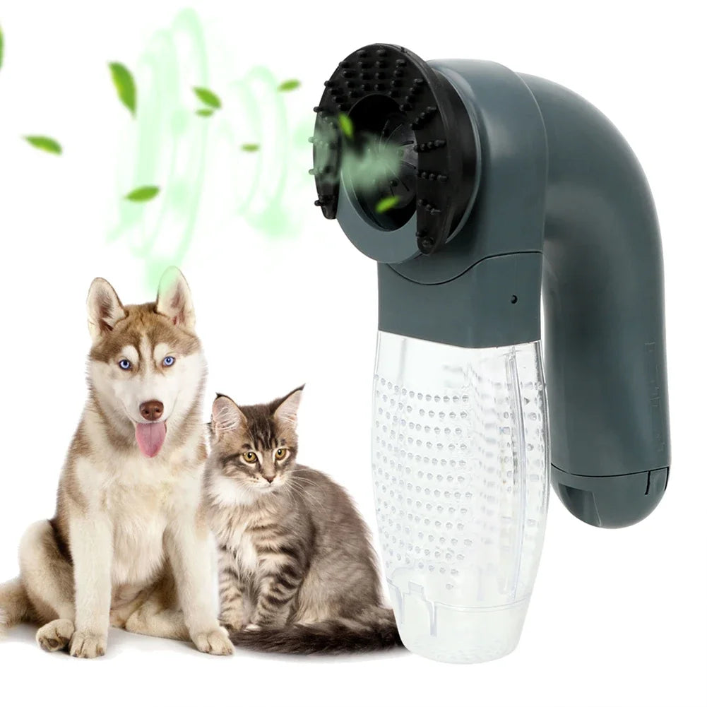 Electric Pet Hair Sucker Portable Vacuum Cleaner Fur Hair Remover Brush Cat Dog Comb Grooming Suction Device Pet Accessories