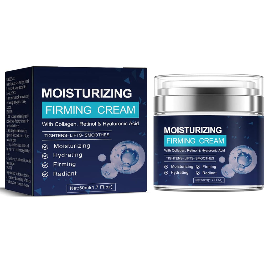 Retinol Cream for Face Mens, Moisturizer Face Cream with with Retinol, Hyaluronic Acid, Collagen, Anti-Aging anti Wrinkle Lighten Fine Lines Firming, Day & Night Facial Skin Care, 1.7 Oz