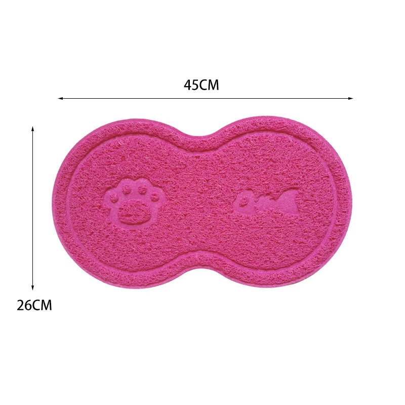 Cat and Dog Pet Mat Cute Cat Litter Pad Foot Mat Non-Slip Dish Bowl Food Feed Mat Pad Placement Pet Accessories