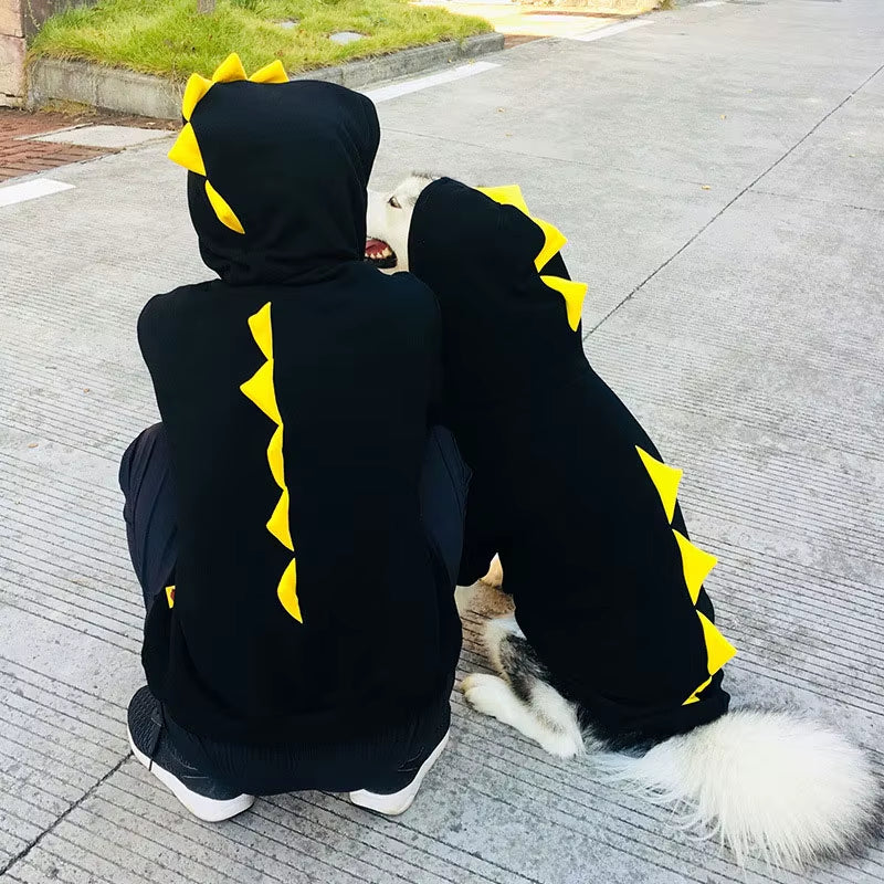 Pet Matching Clothes Cartoon Dog Hoodie Warm Dogs Pets Clothing Medium Large Dogs Costume Ropa Perro Labrador Big Pet Clothes