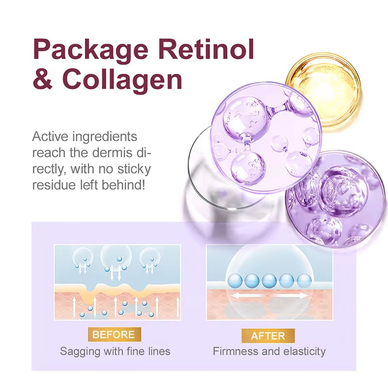 Anti-Wrinkle Retinol Face Serum Collagen Anti-Aging Lifting Firming Hyaluronic Acid Facial Serum Skin Care 30Ml