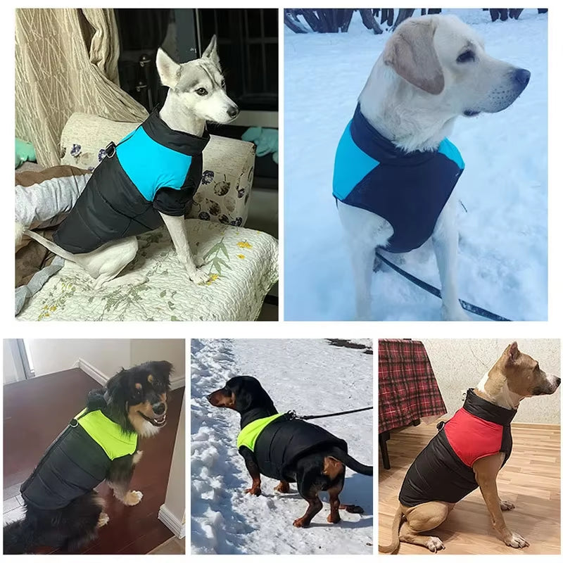 New Waterproof Big Dog Vest Jacket Winter Warm Pet Dog Clothes for Small Large Dogs Puppy Pug Coat Dogs Pets Clothing 4XL 5XL