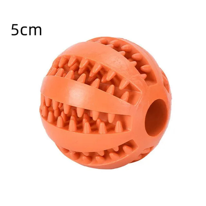 Rubber Pet Dog Toys Dog Chew Toys Tooth Cleaning Treat Ball Extra-Tough Interactive Elasticity Ball for Pet Accessories