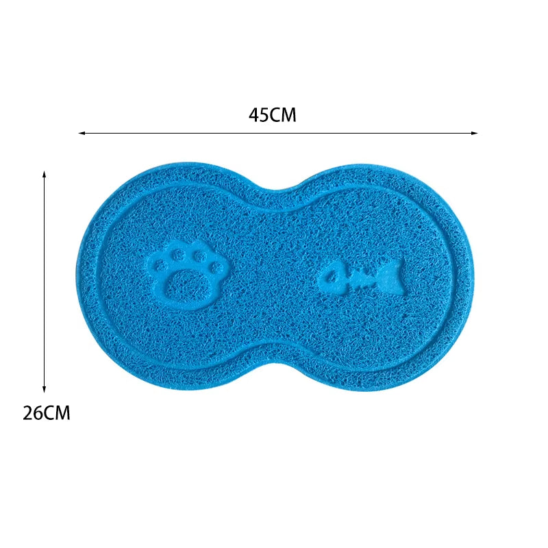 Cat and Dog Pet Mat Cute Cat Litter Pad Foot Mat Non-Slip Dish Bowl Food Feed Mat Pad Placement Pet Accessories