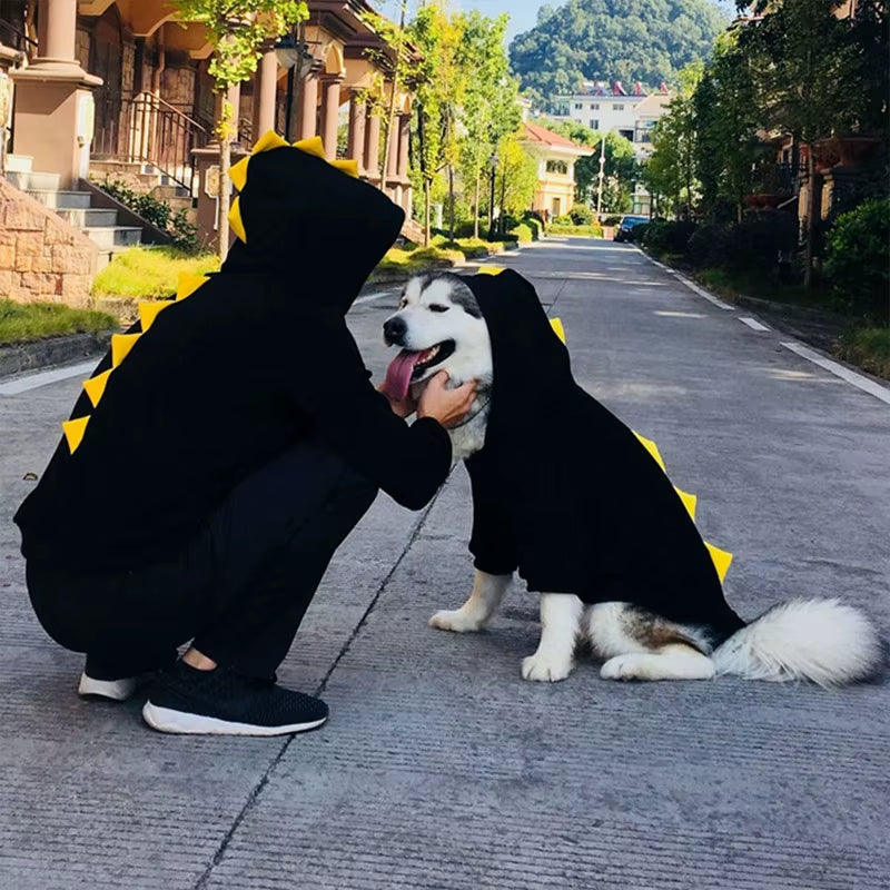 Pet Matching Clothes Cartoon Dog Hoodie Warm Dogs Pets Clothing Medium Large Dogs Costume Ropa Perro Labrador Big Pet Clothes